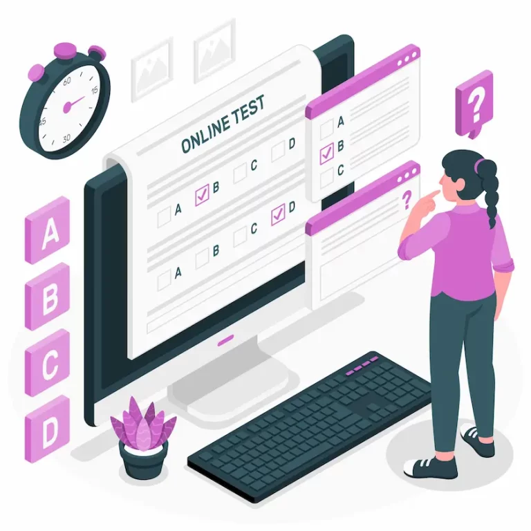 infografica che mostra un questionario di apprendimento